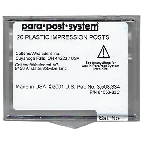 Coltene Whaledent P43-3 ParaPost Plastic Impression Posts .036 Coltene Whaledent P43-3 ParaPost Plastic Impression Posts .036